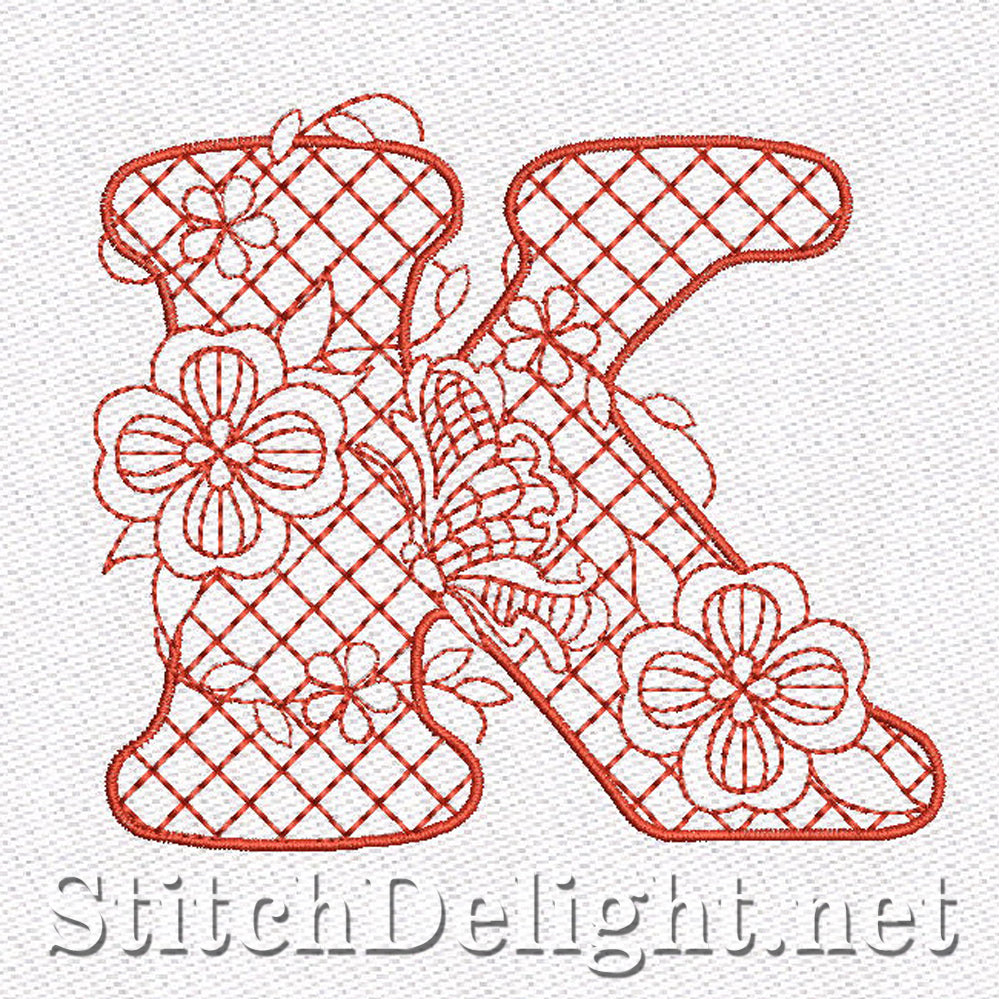 SD0637 Exquisite Redwork Font