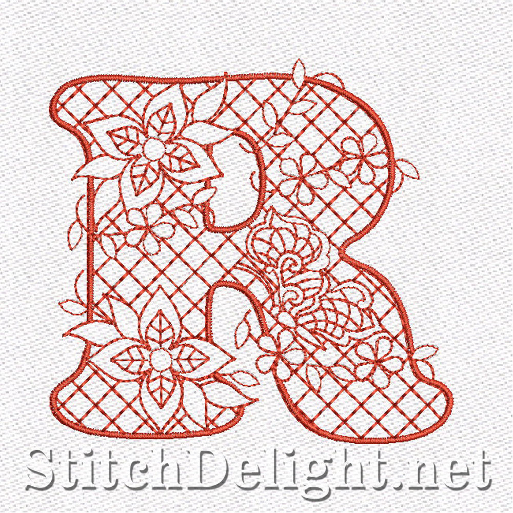 SD0637 Exquisite Redwork Font