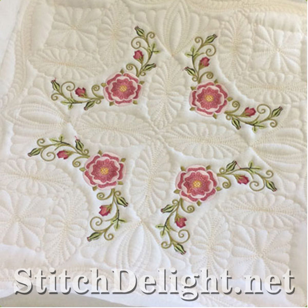 SDS0721 Tudor Rose Quiltblock 6