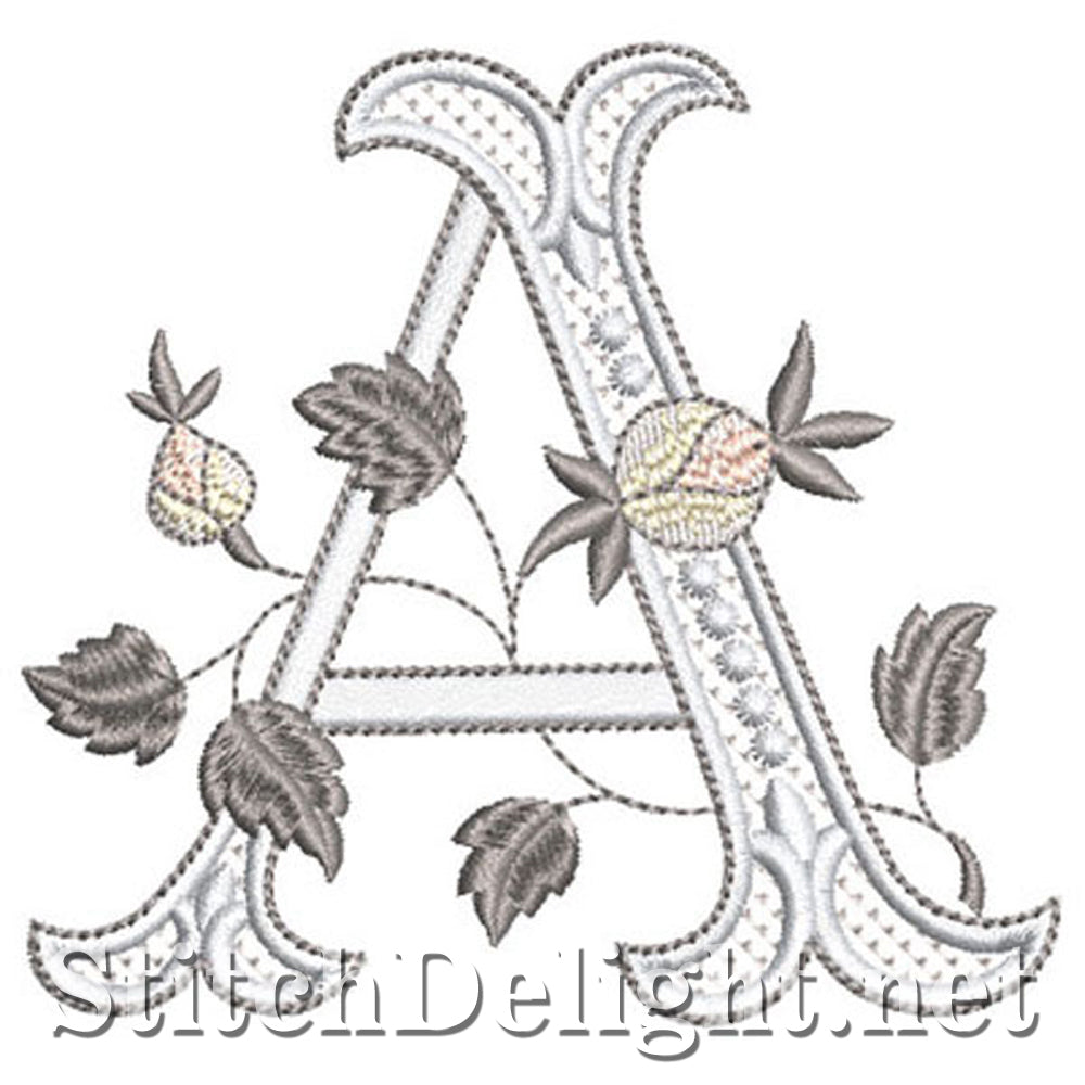 SDS1171 Elegant Silver Rose Font A