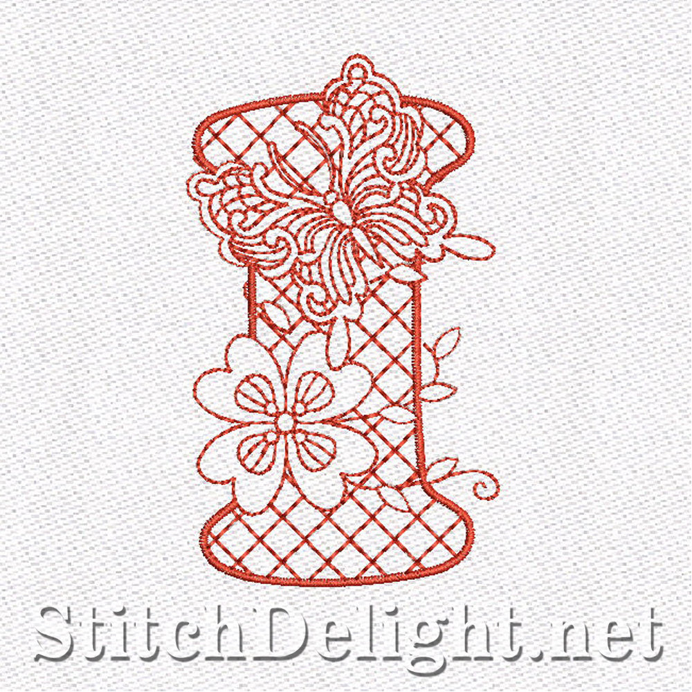 SD0637 Exquisite Redwork Font