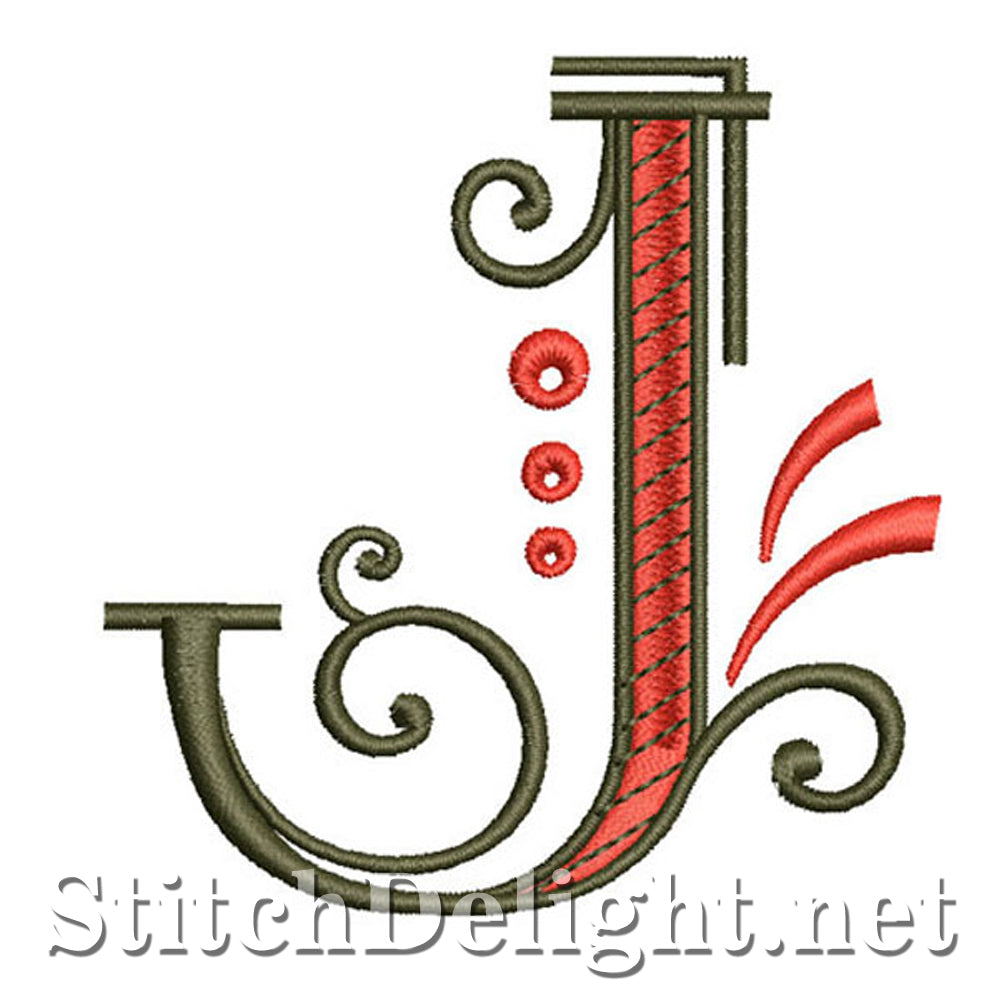 SDS1128 Fancy Deco Font J