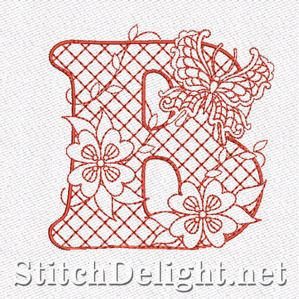 SD0637 Exquisite Redwork Font