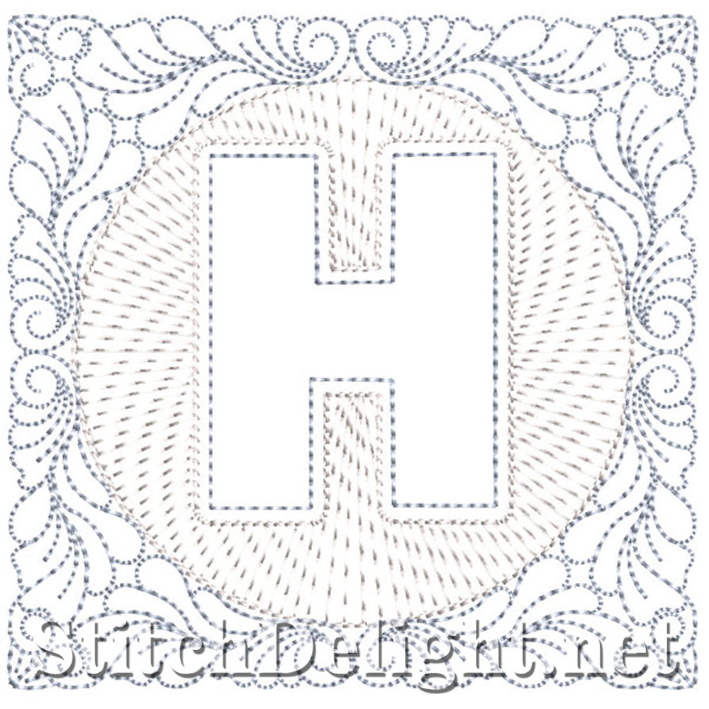 SDS1185 Quilters Block Font H