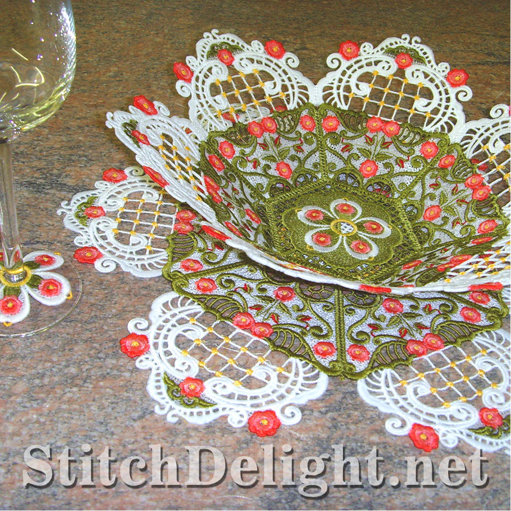 SD0626 Juandra Bowl and Doily Set