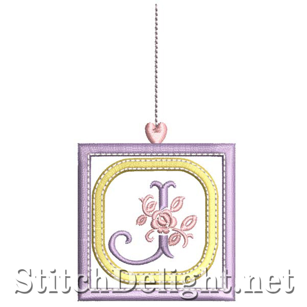 SDS1304 Applique Rosy Blocks Font J