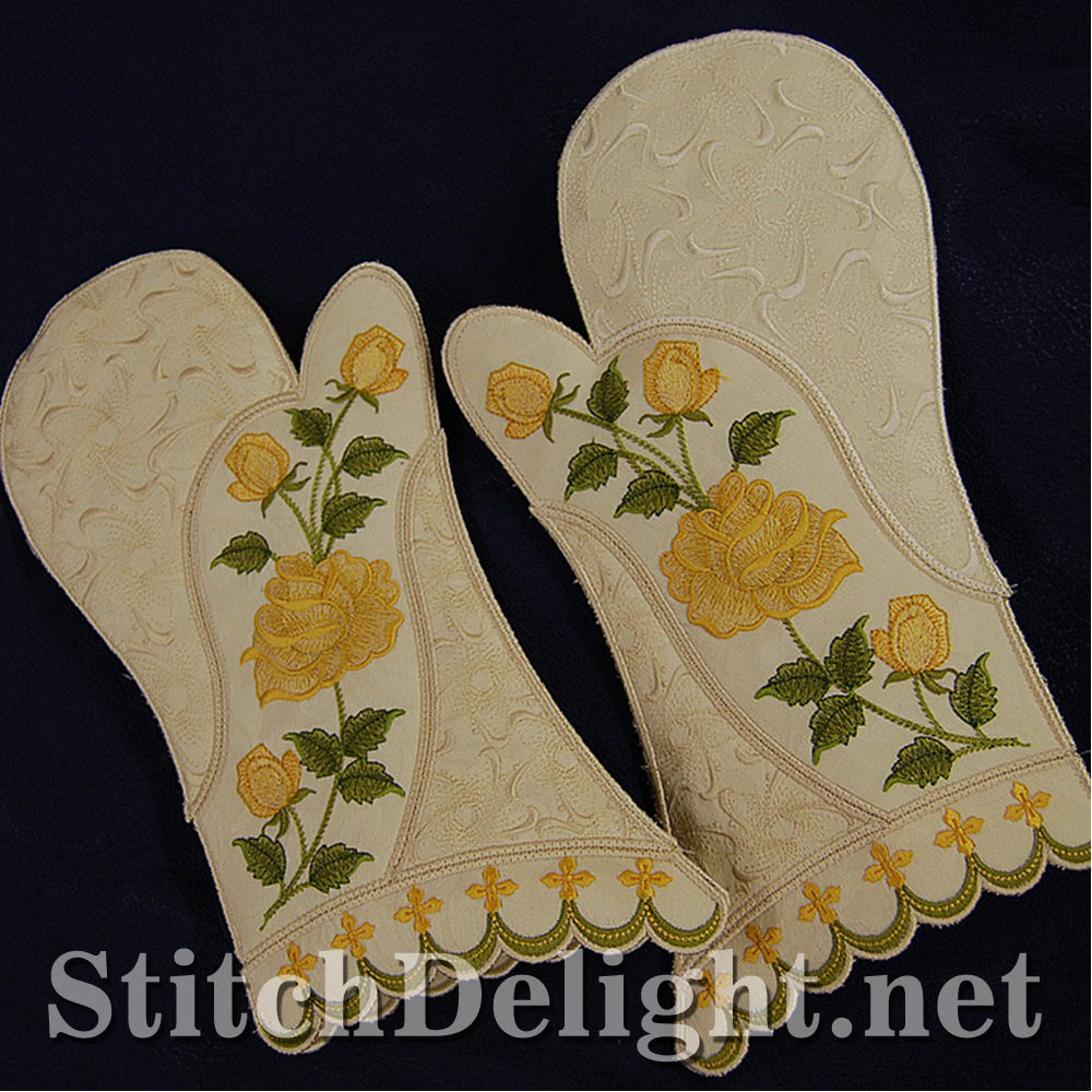 SD0707 Rose Oven Mittens