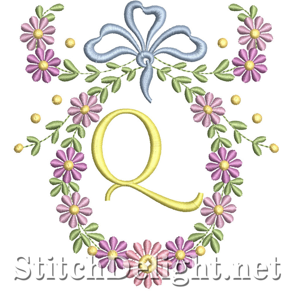 SDS1245 Wispy Floral Font Q