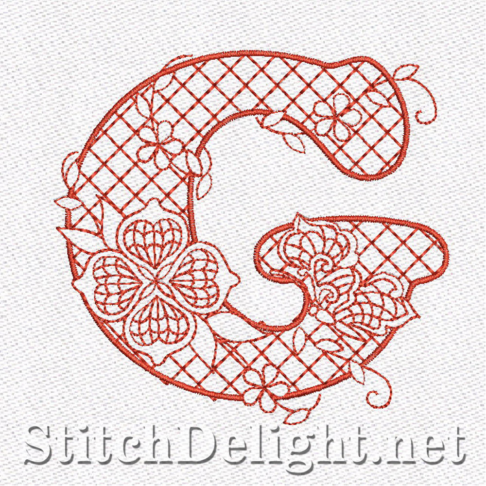 SD0637 Exquisite Redwork Font