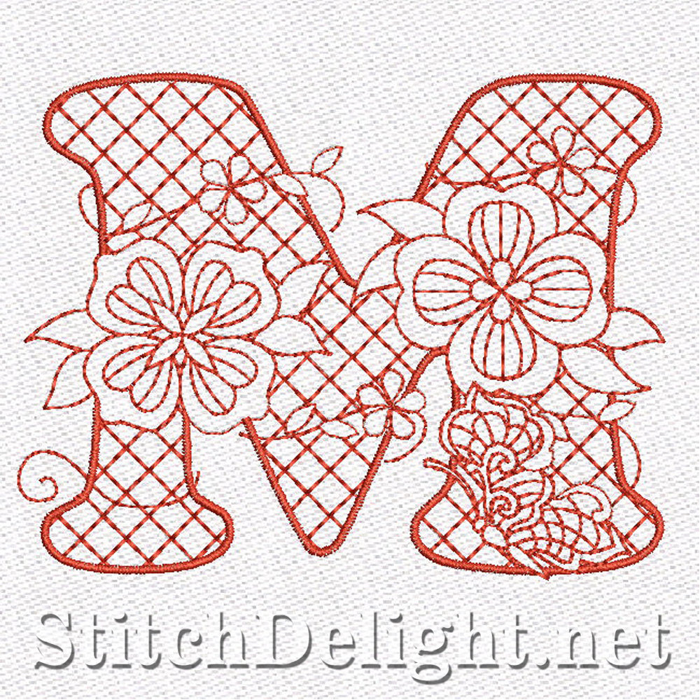 SD0637 Exquisite Redwork Font