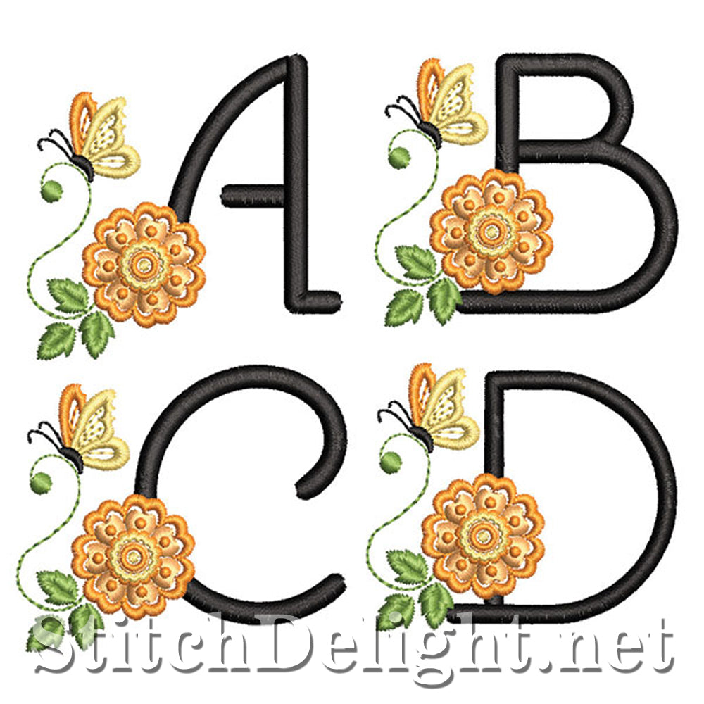 SDS1236 Sunset Blooms Font