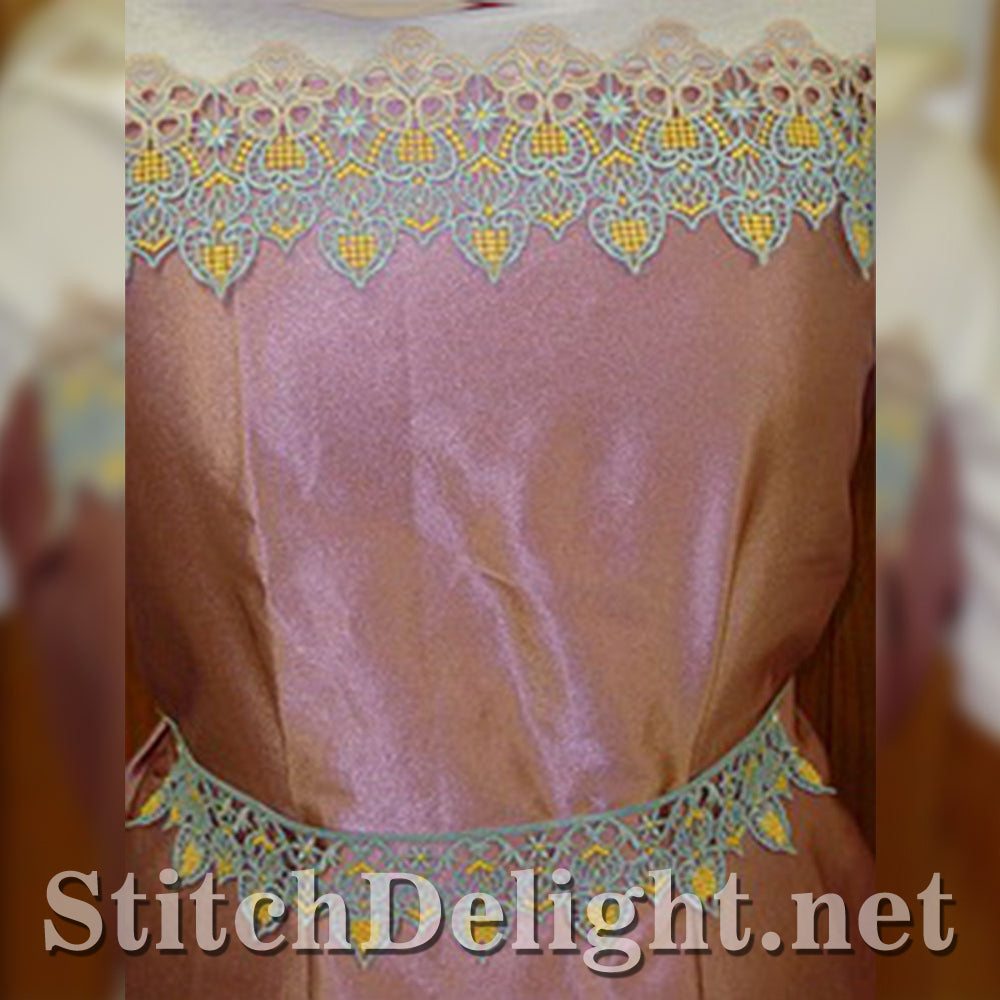 SD0570 Calista Lace Edging Large Hoops