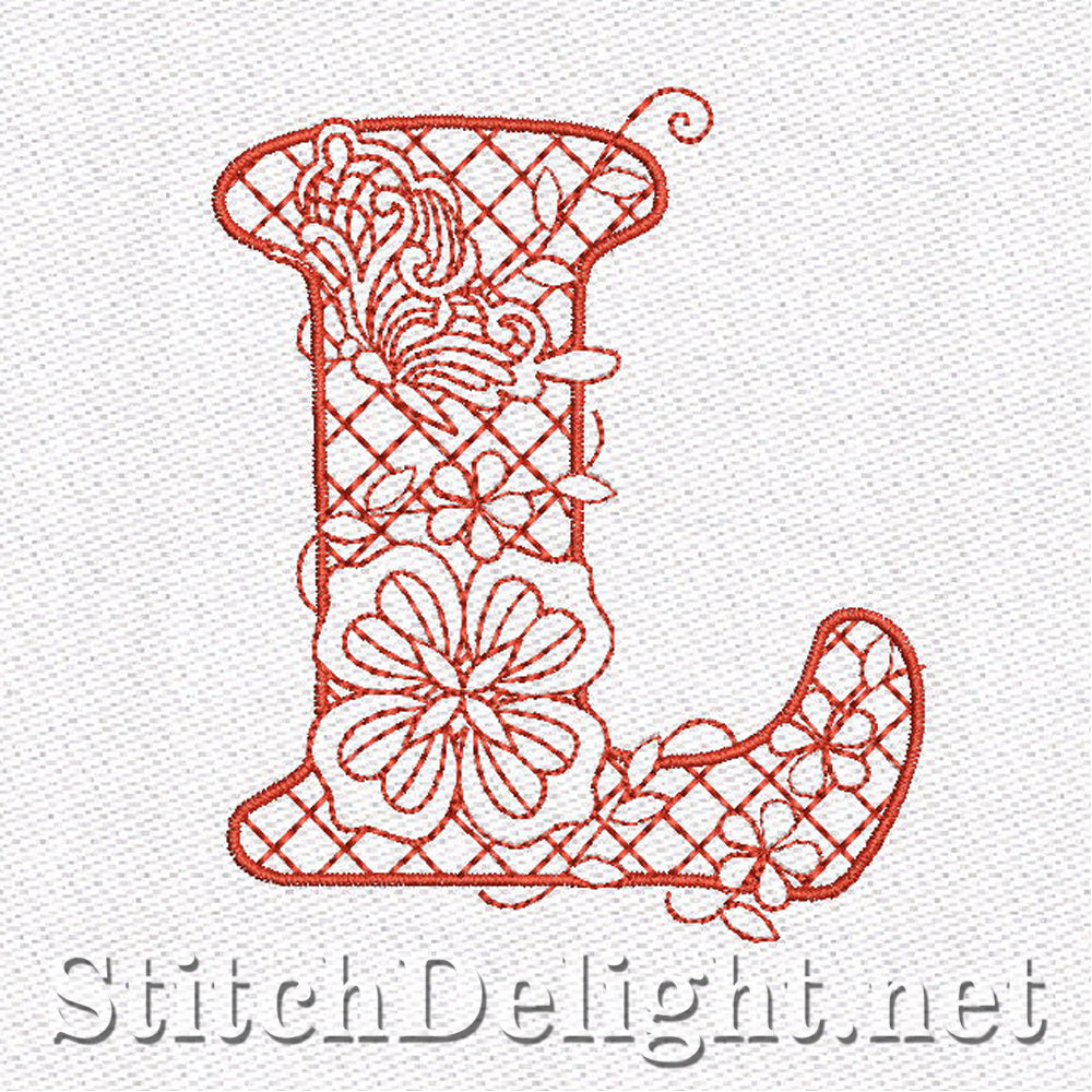 SD0637 Exquisite Redwork Font