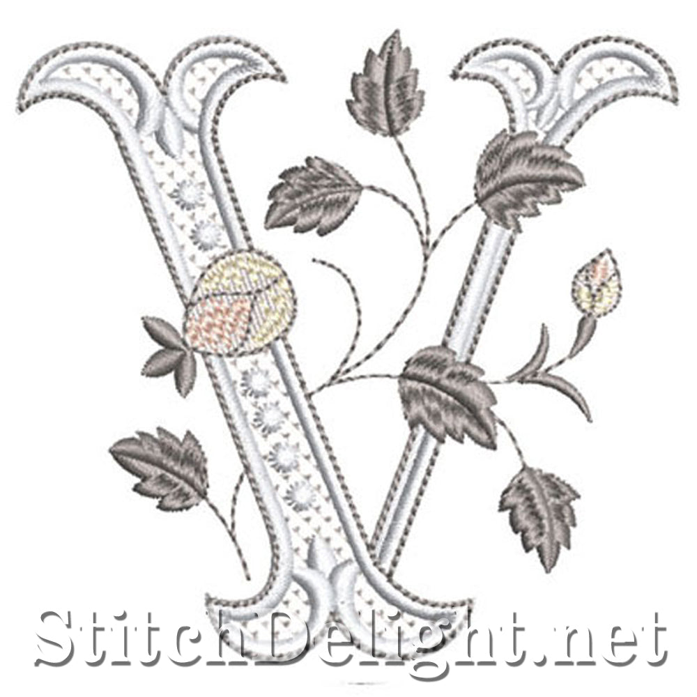 SDS1171 Elegant Silver Rose Font V
