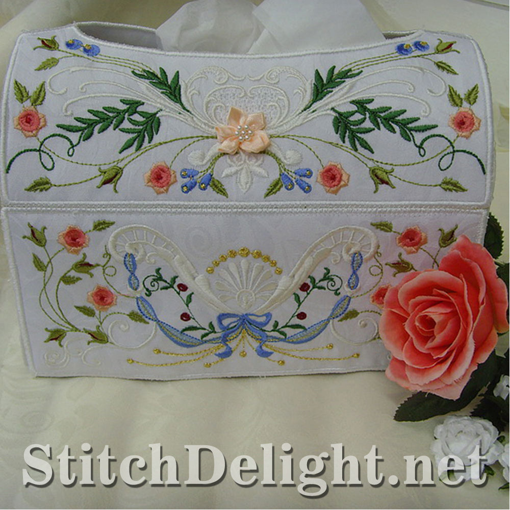 SD0705 Heirloom Rose Tissue Box Cover