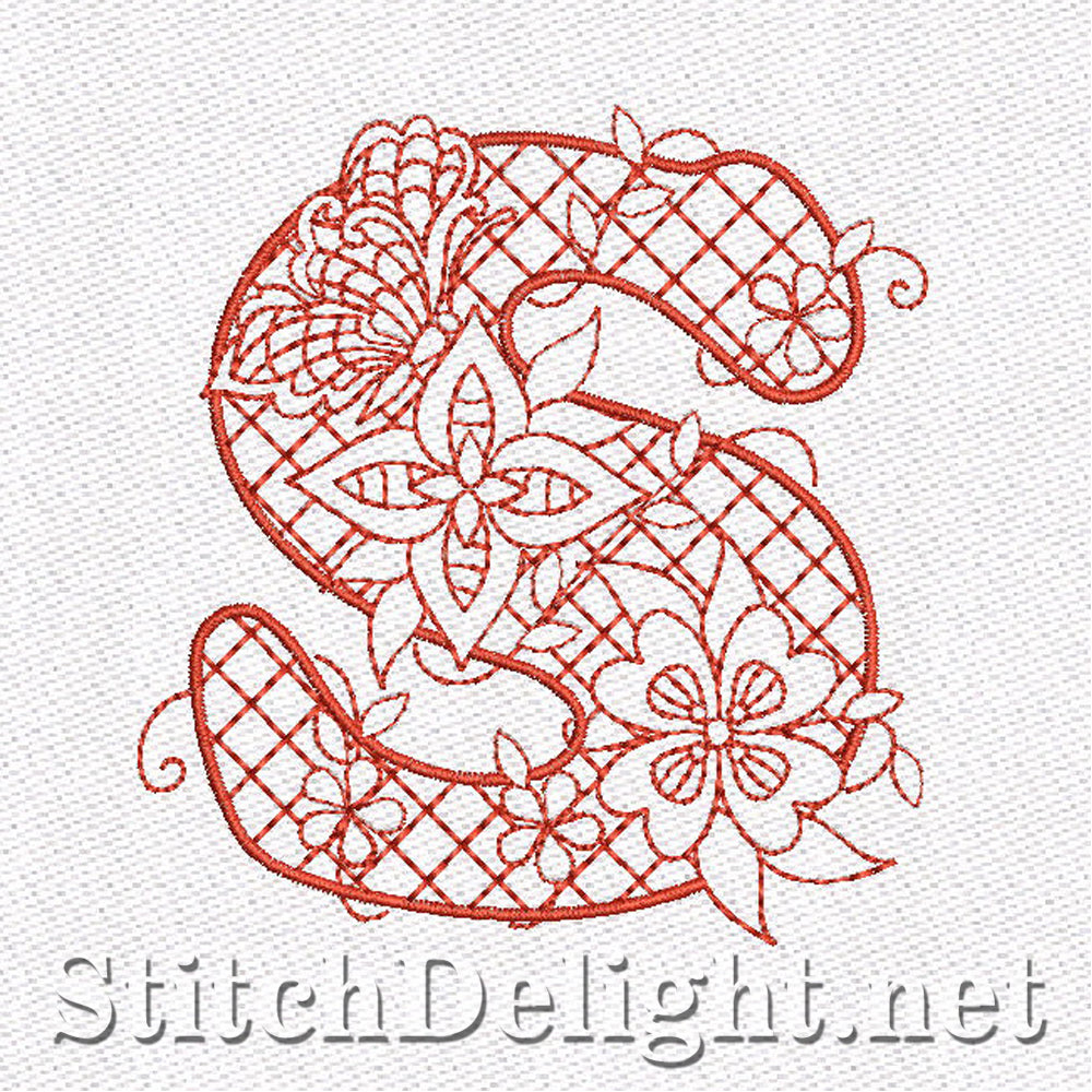 SD0637 Exquisite Redwork Font