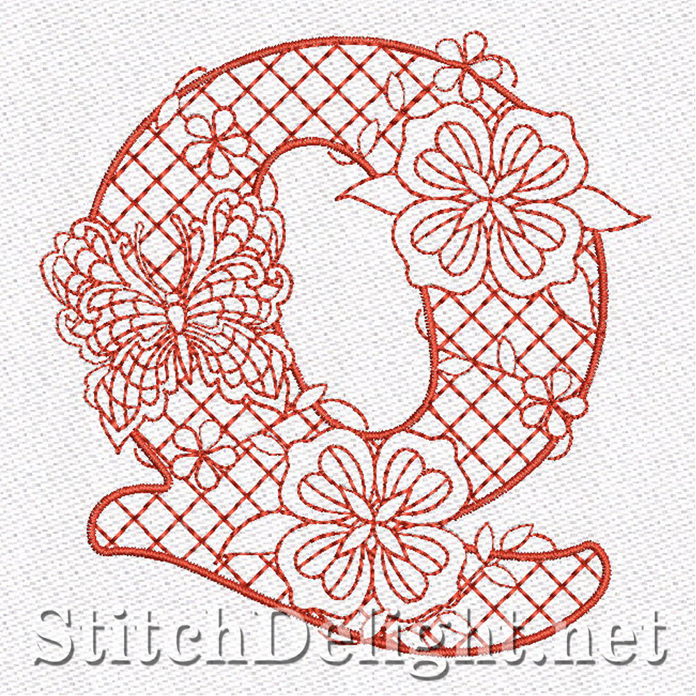 SD0637 Exquisite Redwork Font