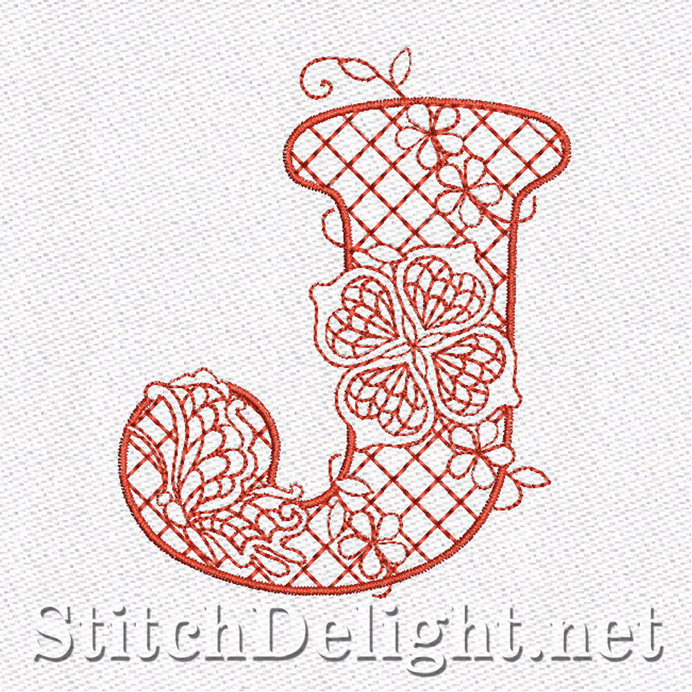 SD0637 Exquisite Redwork Font