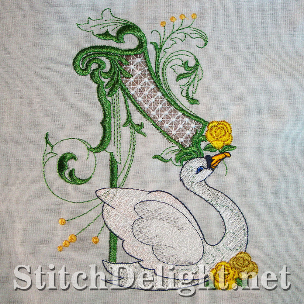 <transcy>SD1172 Cutwork Cygnes élégants</transcy>