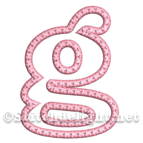 SDS1450 Applique Small Letter font G