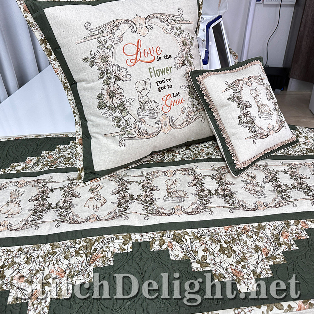 SDS4229 Mademoiselle Vintage Quilt Set