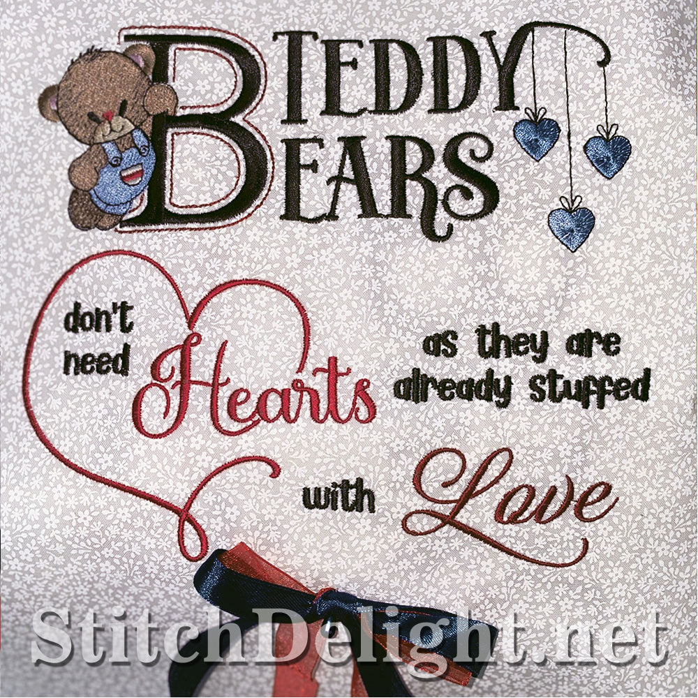 SDS5419 Teddy Bears and Heart Quote