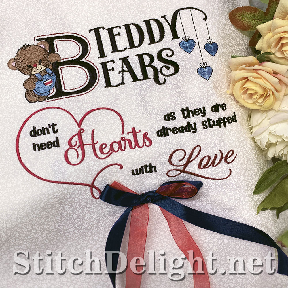 SDS5419 Teddy Bears and Heart Quote