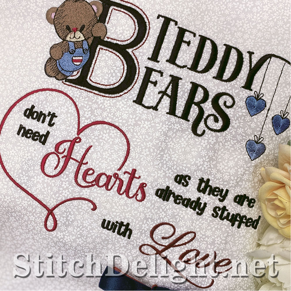 SDS5419 Teddy Bears and Heart Quote