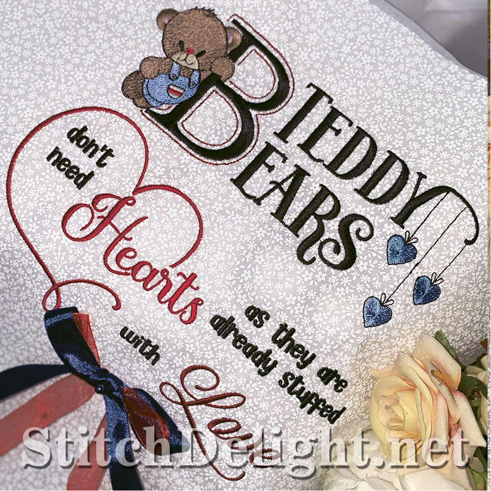 SDS5419 Teddy Bears and Heart Quote