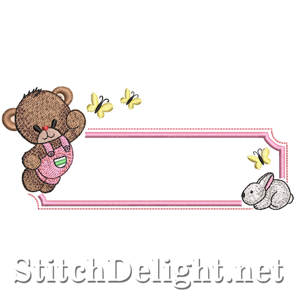 SDS5424 Teddy Girl Name Frame